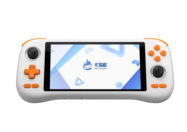 K56 Retro Game Console With 5.5-Inch Touchscreen Android 14 OS, ES-DE Frontend For Faster Gameplay, Without Game Card, 6+128G