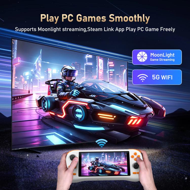 K56 Retro Game Console With 5.5-Inch Touchscreen Android 14 OS, ES-DE Frontend For Faster Gameplay, Without Game Card, 6+128G
