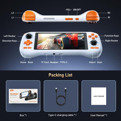 K56 Retro Game Console With 5.5-Inch Touchscreen Android 14 OS, ES-DE Frontend For Faster Gameplay, Without Game Card, 6+128G