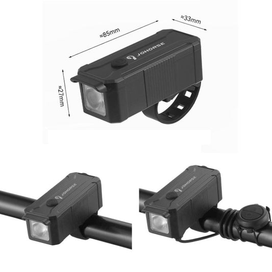 JOHORSE Bicycle Headlight With USB Rechargeable For Cycling Illumination, CB-18055, CB-18055 + Horn
