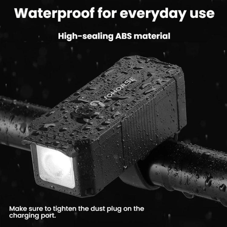 JOHORSE Bicycle Headlight With USB Rechargeable For Cycling Illumination, CB-18055, CB-18055 + Horn