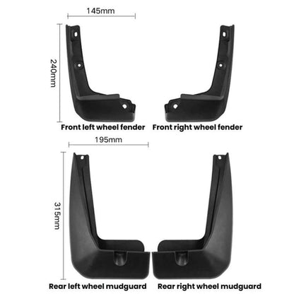 For Homda Fit Jazz 2018-2020 4pcs Car Soft Mud Flaps, For Homda Fit Jazz 2018-2020