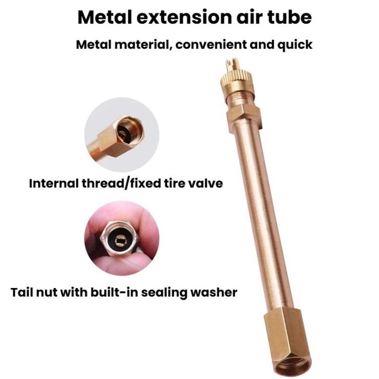 Valve Extender For Balance Scooter & Bicycle Pure Copper Inflation Nozzle For Tubeless Tires, 10.87cm