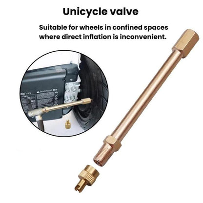 Valve Extender For Balance Scooter & Bicycle Pure Copper Inflation Nozzle For Tubeless Tires, 10.87cm