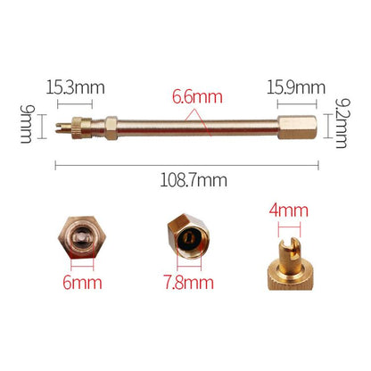 Valve Extender For Balance Scooter & Bicycle Pure Copper Inflation Nozzle For Tubeless Tires, 10.87cm