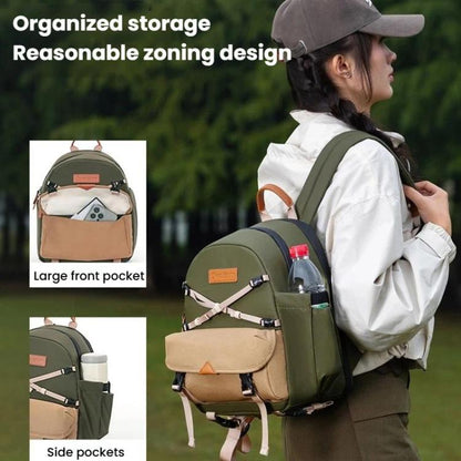 Cwatcun D249 Casual Shoulder Camera Bag Decompressorized Quick Access DSLR Storage Bag, Medium Army Green