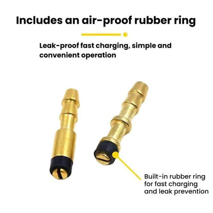 Universal Car Tire Inflation Nozzle Pagoda Connector Valve, 2pcs