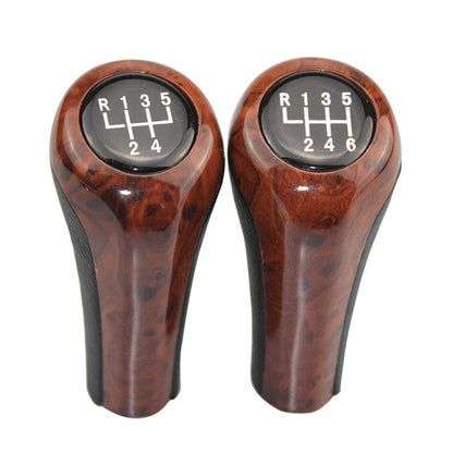 FCXN-A11 For BMW Car Wood Grain Gear Shift Knob Gear Lever Accessories, 5 Speed, 6 Speed