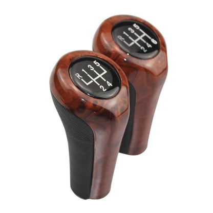 FCXN-A11 For BMW Car Wood Grain Gear Shift Knob Gear Lever Accessories, 6 Speed