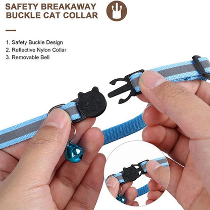 For AirTag Waterproof  Silicone Holder Cat Collar With Safety Breakaway Buckle And Fish & Bell Pendant