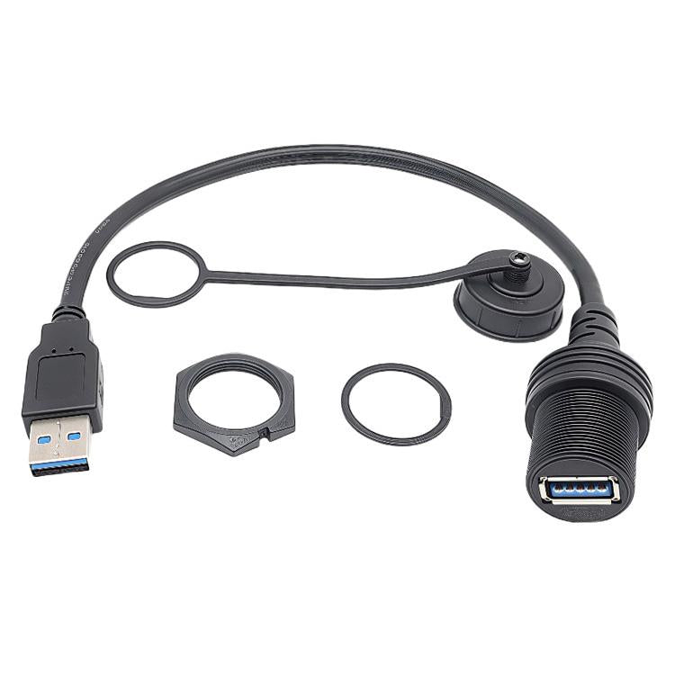 AMAF-Datenladekabel, USB3.0, USB2.0, 1 m, für Armaturenbrettverlängerung, Auto, Boot, Yacht, Stecker auf Buchse