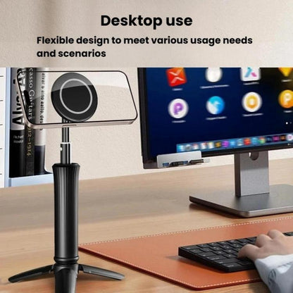 A004 Desktop Magnetic Phone Mount Multi-Functional Retractable Live Streaming & Shooting Stand