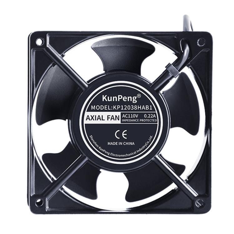 Ventilateur de refroidissement AC KunPeng 23W 12cm à roulement à billes pour humidificateur industriel, 110V, 220V, 380V