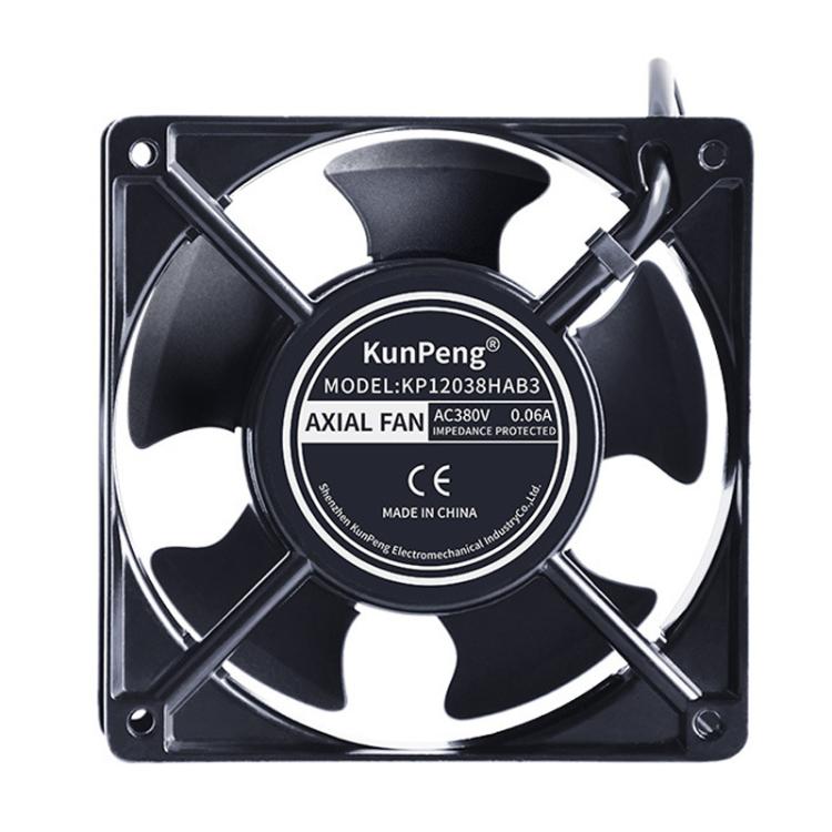 Ventilateur de refroidissement AC KunPeng 23W 12cm à roulement à billes pour humidificateur industriel, 110V, 220V, 380V
