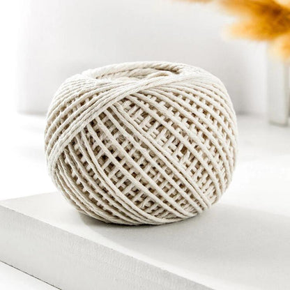 5pcs 70m DIY Food Packaging Rope Cotton Thread, Beige, Blue White, Red White, Pink White, White Green, White