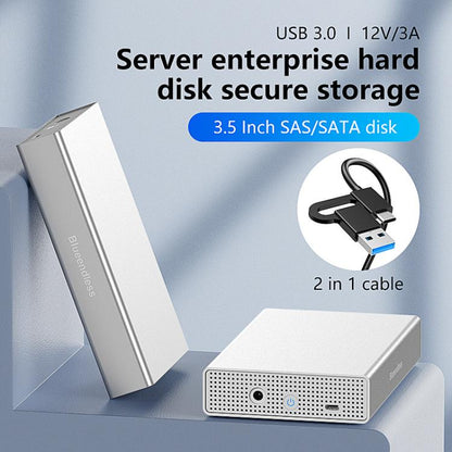 Blueendless U35KS SAS/SATA Mobile Hard Disk Enclosure 2.5/3.5 inch Desktop Laptop Full Metal SSD Enclosure, US Plug, EU Plug, UK Plug, AU Plug