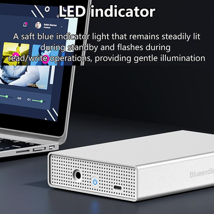 Blueendless U35KS SAS/SATA Mobile Hard Disk Enclosure 2.5/3.5 inch Desktop Laptop Full Metal SSD Enclosure, US Plug, EU Plug, UK Plug, AU Plug