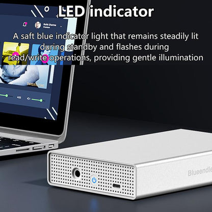 Blueendless U35KS SAS/SATA Mobile Hard Disk Enclosure 2.5/3.5 inch Desktop Laptop Full Metal SSD Enclosure, US Plug, EU Plug, UK Plug, AU Plug