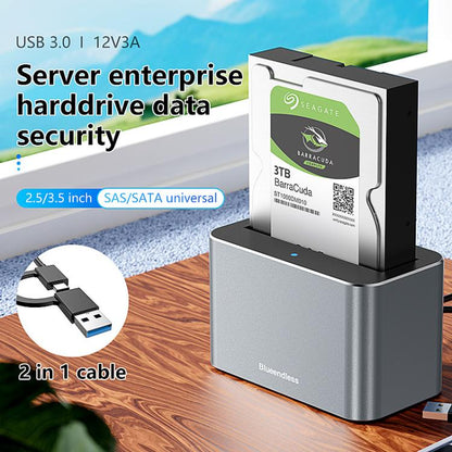 Blueendless HD01S SAS/SATA Universal Hard Drive Dock 2.5/3.5 Inch 20TB Computer Desktop Type-C Hard Drive Enclosure 3.0, US Plug, EU Plug, UK Plug, AU Plug
