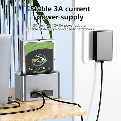 Blueendless HD01S SAS/SATA Universal Hard Drive Dock 2.5/3.5 Inch 20TB Computer Desktop Type-C Hard Drive Enclosure 3.0, US Plug, EU Plug, UK Plug, AU Plug