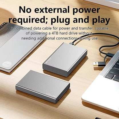 Blueendless U23QC 2.5 inch Mobile Hard Drive Enclosure USB3.0 Metal SATA Serial Port Laptop External Solid State SSD, 10mm, 15mm