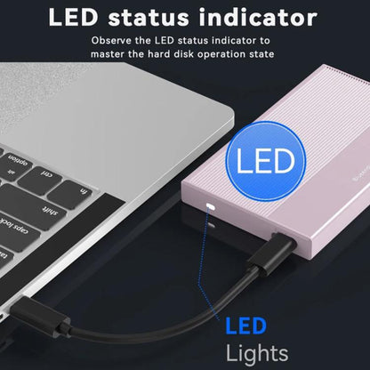 Blueendless MR23G Type-C 3.0 SATA 2.5 inch Solid State Mechanical Aluminum Mobile Hard Drive Enclosure