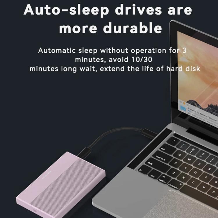Blueendless MR23G Type-C 3.0 SATA 2.5 inch Solid State Mechanical Aluminum Mobile Hard Drive Enclosure
