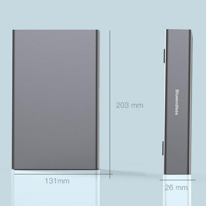 Blueendless U35K 3.5/2.5 inch Hard Drive Enclosure All-Metal USB 3.0 / Type-C High-Speed SATA Portable Hard Drive Enclosure, US Plug, EU Plug, UK Plug, AU Plug