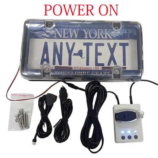 US Standard Fog Version License Plate Frame Remote-Controlled Car License Plate Protector, US Standard Single