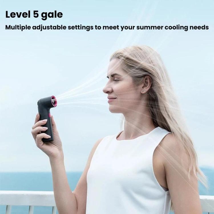 Mini ventilateur portable F21 à tube incurvé à grande vitesse, avec affichage numérique de la puissance