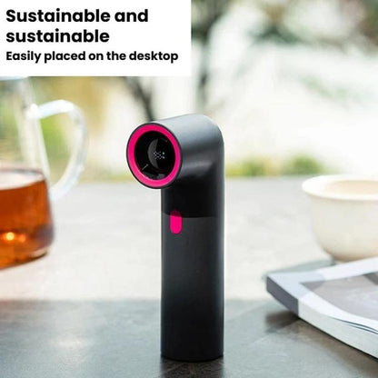 Mini ventilateur portable F21 à tube incurvé à grande vitesse, avec affichage numérique de la puissance