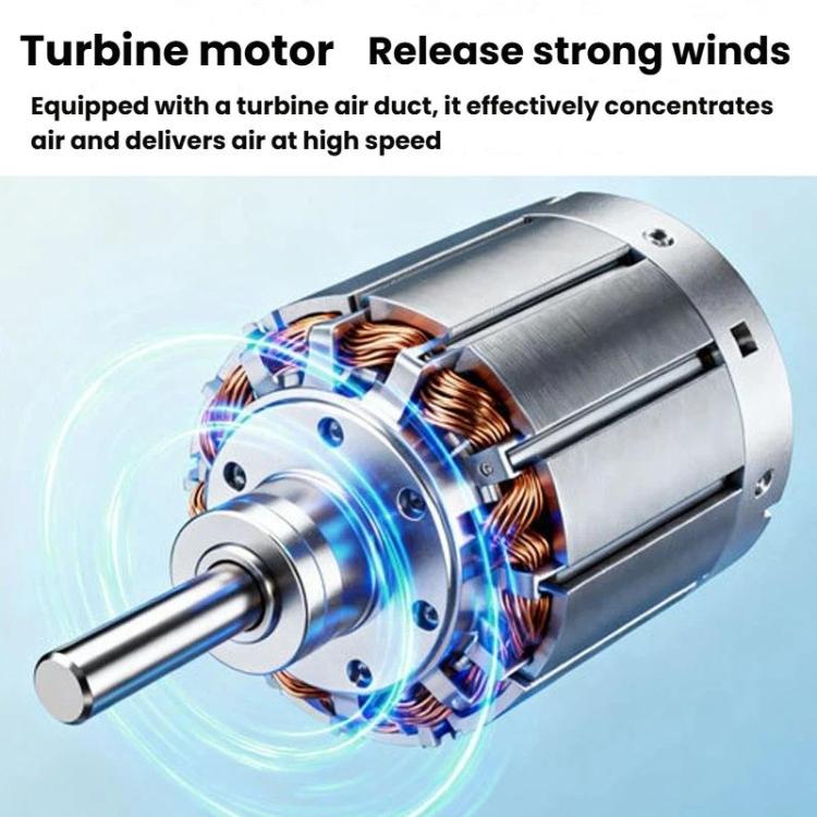 Mini ventilateur portable F21 à tube incurvé à grande vitesse, avec affichage numérique de la puissance