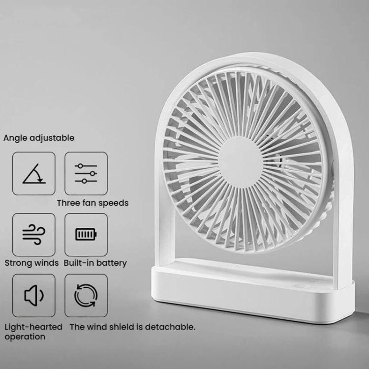 Mini-ventilateur de bureau F3A Slim, ventilateur de bureau USB silencieux pour la maison, ventilateur portable rechargeable