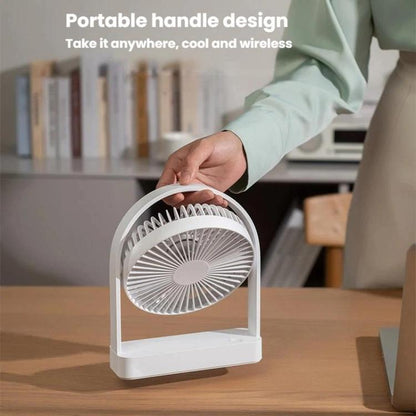 Mini-ventilateur de bureau F3A Slim, ventilateur de bureau USB silencieux pour la maison, ventilateur portable rechargeable