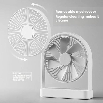 Mini-ventilateur de bureau F3A Slim, ventilateur de bureau USB silencieux pour la maison, ventilateur portable rechargeable