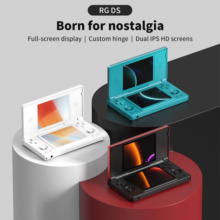 ANBERNIC RG DS Flip Dual-Screen Handheld Game Console 4-Inch IPS Touchscreen AI Gaming Device 3+32G