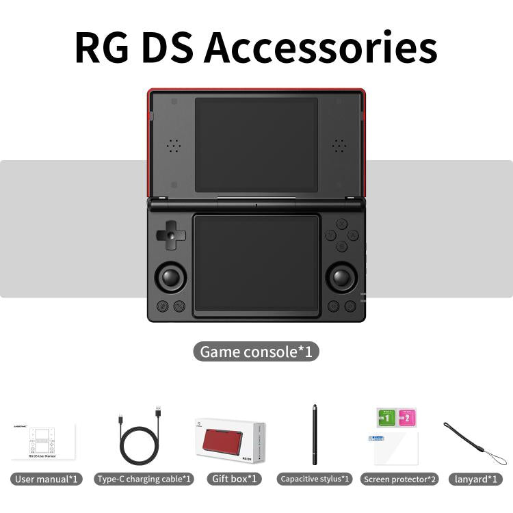 ANBERNIC RG DS Flip Dual-Screen Handheld Game Console 4-Inch IPS Touchscreen AI Gaming Device 3+32G