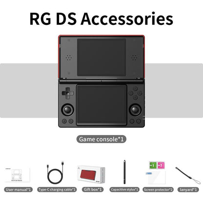 ANBERNIC RG DS Flip Dual-Screen Handheld Game Console 4-Inch IPS Touchscreen AI Gaming Device 3+32G