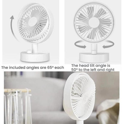 Ventilateur rotatif de bureau multifonctionnel portable pour la maison, la chambre et le bureau, silencieux, chargement USB, Standard F4, Écran F4