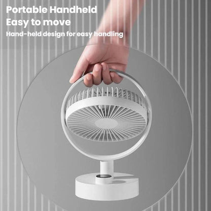 Ventilateur rotatif de bureau multifonctionnel portable pour la maison, la chambre et le bureau, silencieux, chargement USB, Standard F4, Écran F4