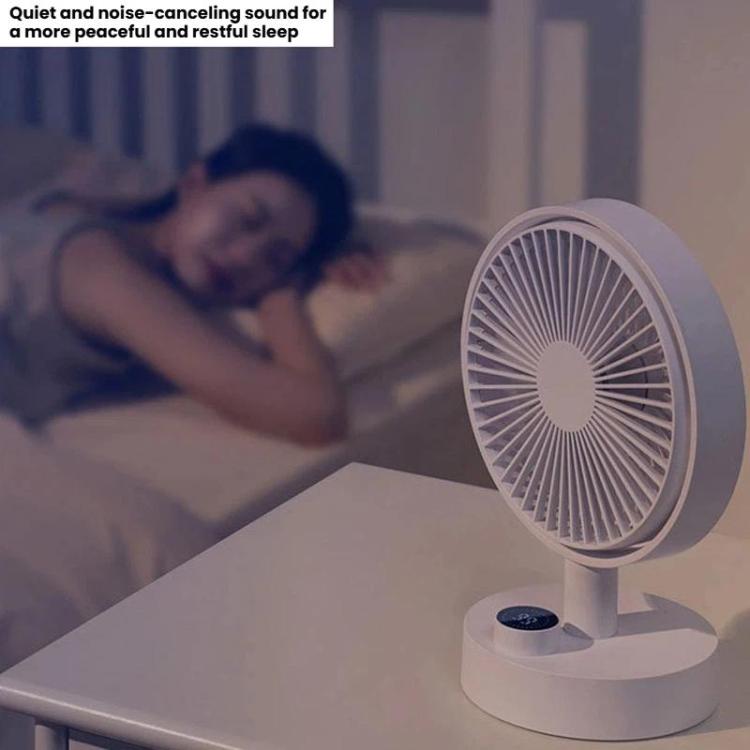 Ventilateur rotatif de bureau multifonctionnel portable pour la maison, la chambre et le bureau, silencieux, chargement USB, Standard F4, Écran F4