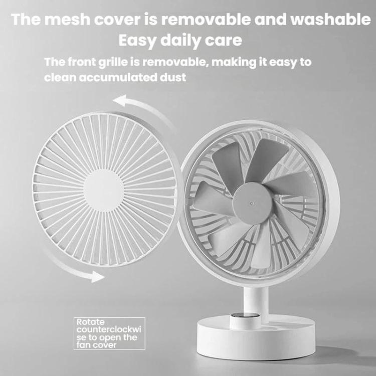 Ventilateur rotatif de bureau multifonctionnel portable pour la maison, la chambre et le bureau, silencieux, chargement USB, Standard F4, Écran F4
