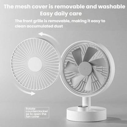 Ventilateur rotatif de bureau multifonctionnel portable pour la maison, la chambre et le bureau, silencieux, chargement USB, Standard F4, Écran F4