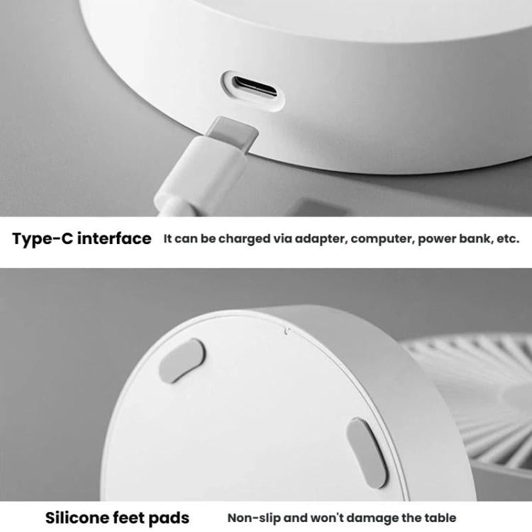 Ventilateur rotatif de bureau multifonctionnel portable pour la maison, la chambre et le bureau, silencieux, chargement USB, Standard F4, Écran F4
