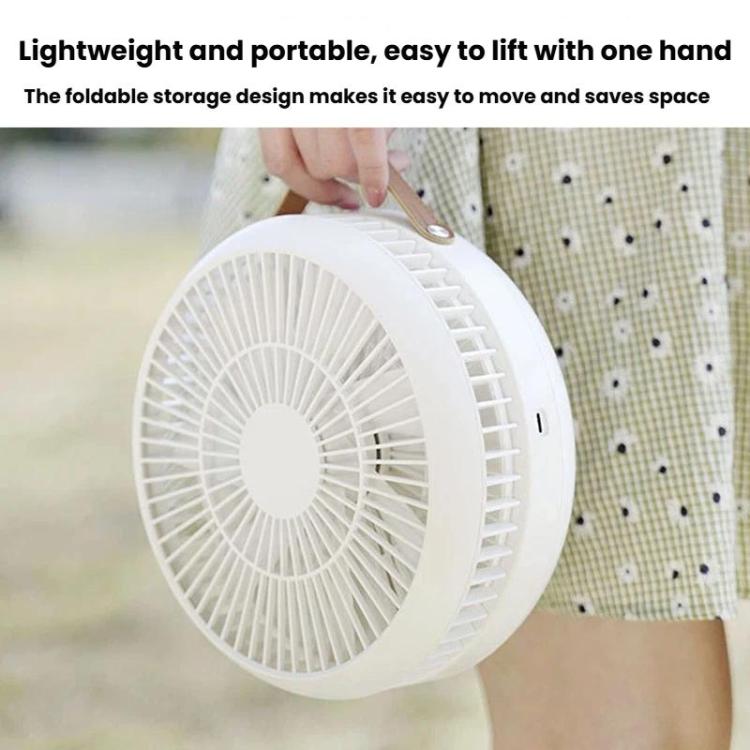 Ventilateur pliant télescopique de bureau F11, mini-ventilateur de bureau portable rechargeable d'extérieur, F11