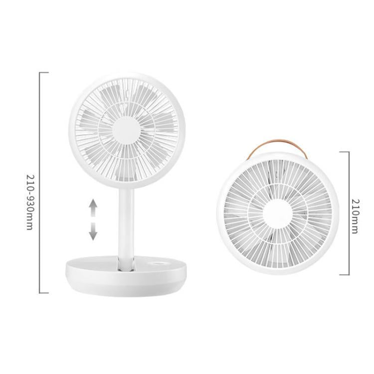 Ventilateur pliant télescopique de bureau F11, mini-ventilateur de bureau portable rechargeable d'extérieur, F11