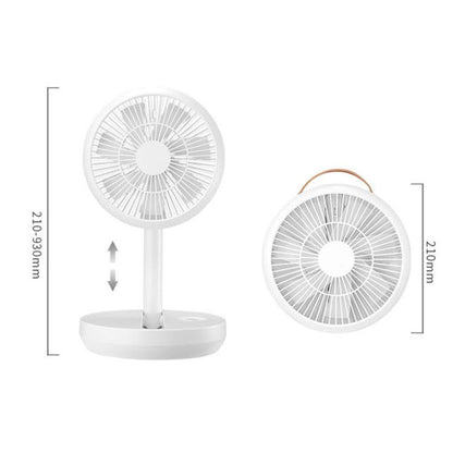 Ventilateur pliant télescopique de bureau F11, mini-ventilateur de bureau portable rechargeable d'extérieur, F11