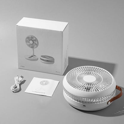 Ventilateur pliant télescopique de bureau F11, mini-ventilateur de bureau portable rechargeable d'extérieur, F11
