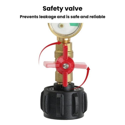 Propane Tank Refill Adapter With Luminous Gauge And Valve Gas Cylinder Filling Connector