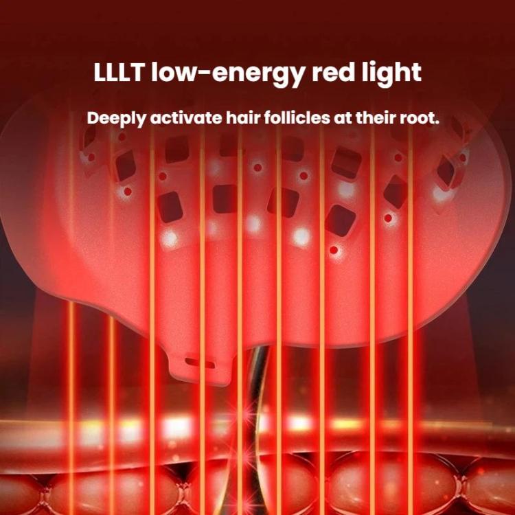 SF-001 660nm Silicone Wireless Remote-Controlled Red Light Hair Growth Device Portable Anti-Hair Loss Hair Care Cap